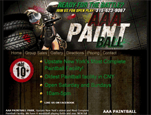 Tablet Screenshot of aaapaintballpark.com